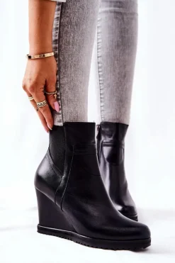 Botki Na Koturnie Monnari 1010-020 Czarne