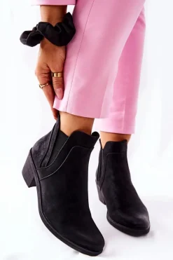 Botki Na Obcasie Sergio Leone BT620 Czarne