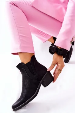 Botki Na Obcasie Sergio Leone BT620 Czarne