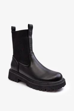 Botki Na Płaskim Obcasie Czarne Big Star MM2745432