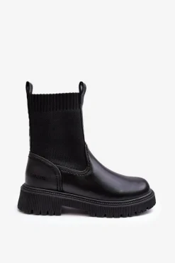 Botki Na Płaskim Obcasie Czarne Big Star MM2745432