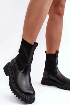 Botki Na Płaskim Obcasie Czarne Big Star MM2745432