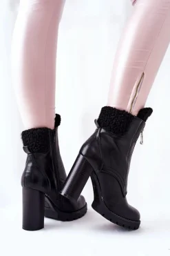 Botki Na Słupku Czarne Arleston