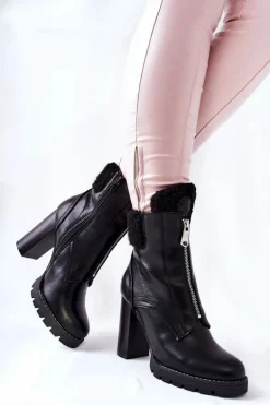 Botki Na Słupku Czarne Arleston