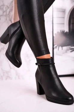 Botki Na Słupku Ocieplane Sergio Leone Czarne BT306