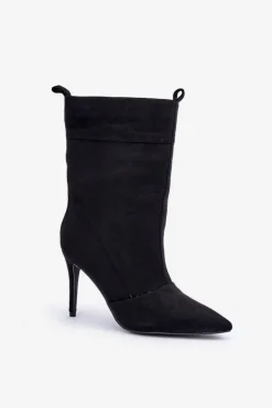 Botki Na Szpilce Czarne Ellinore
