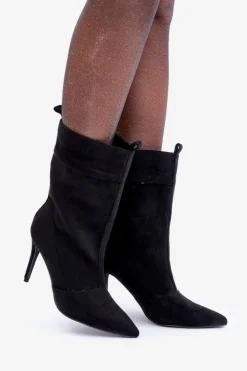 Botki Na Szpilce Czarne Ellinore