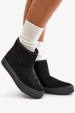 Botki Śniegowce Na Zamek Ocieplane Futerkiem Big Star OO274A522 Czarne