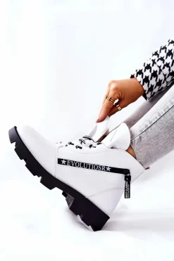 Botki Ocieplane Futerkiem Sergio Leone Białe TR740