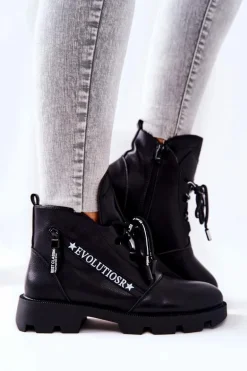 Botki Ocieplane Futerkiem Sergio Leone Czarne TR740