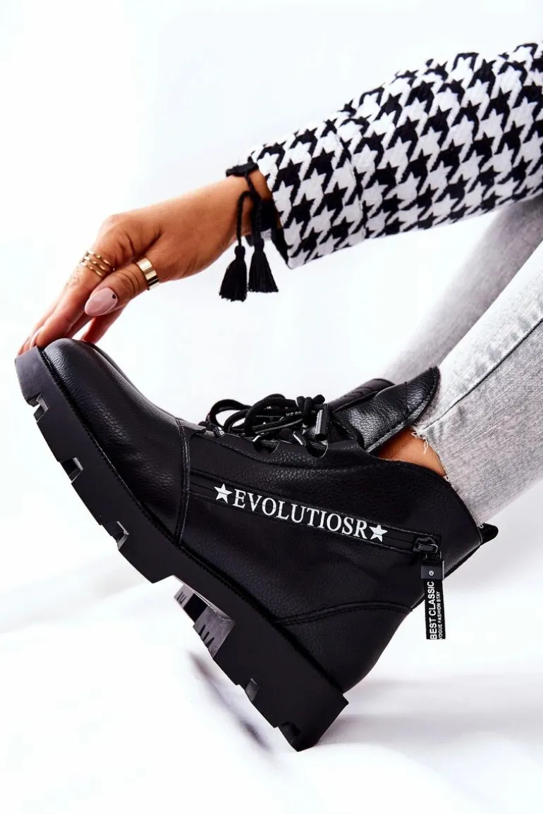 Botki Ocieplane Futerkiem Sergio Leone Czarne TR740