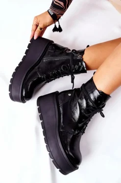 Botki Skórzane Trzewiki Maciejka Czarne 05294-20