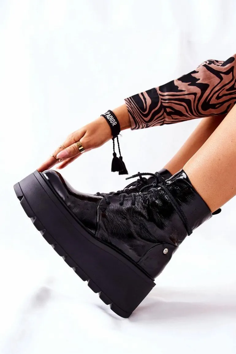 Botki Skórzane Trzewiki Maciejka Czarne 05294-20