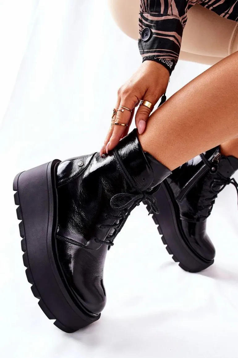 Botki Skórzane Trzewiki Maciejka Czarne 05294-20