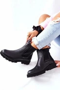 Botki Sztyblety Czarne Nicole 2672