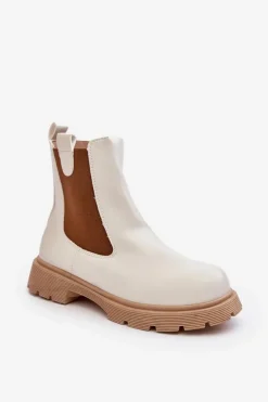 Botki Sztyblety Damskie Na Zamek Białe Ramhel