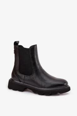 Botki Sztyblety Damskie Ocieplane Na Zamek Czarne Rivelia