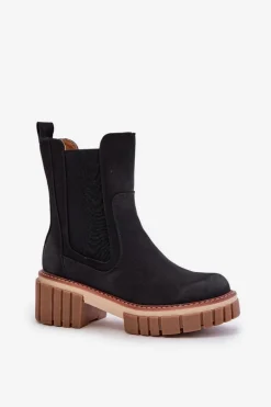 Botki Sztyblety Na Zamek Ocieplane Czarne Linneviae