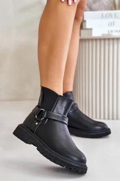 Botki Sztyblety Ocieplane Na Zamek Big Star OO274A128 Czarne