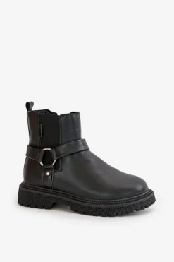 Botki Sztyblety Ocieplane Na Zamek Big Star OO274A128 Czarne