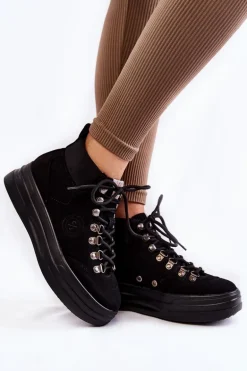 Botki Trapery Cross Jeans KK2R4074C Czarne