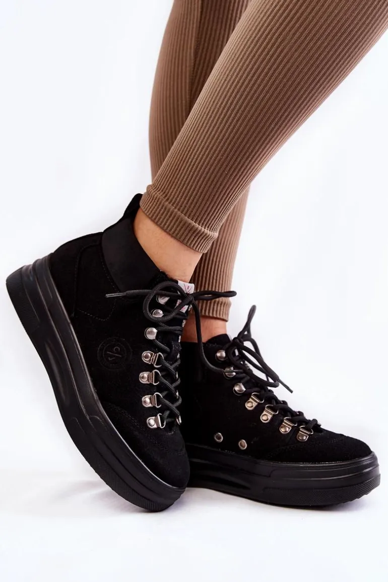 Botki Trapery Cross Jeans KK2R4074C Czarne