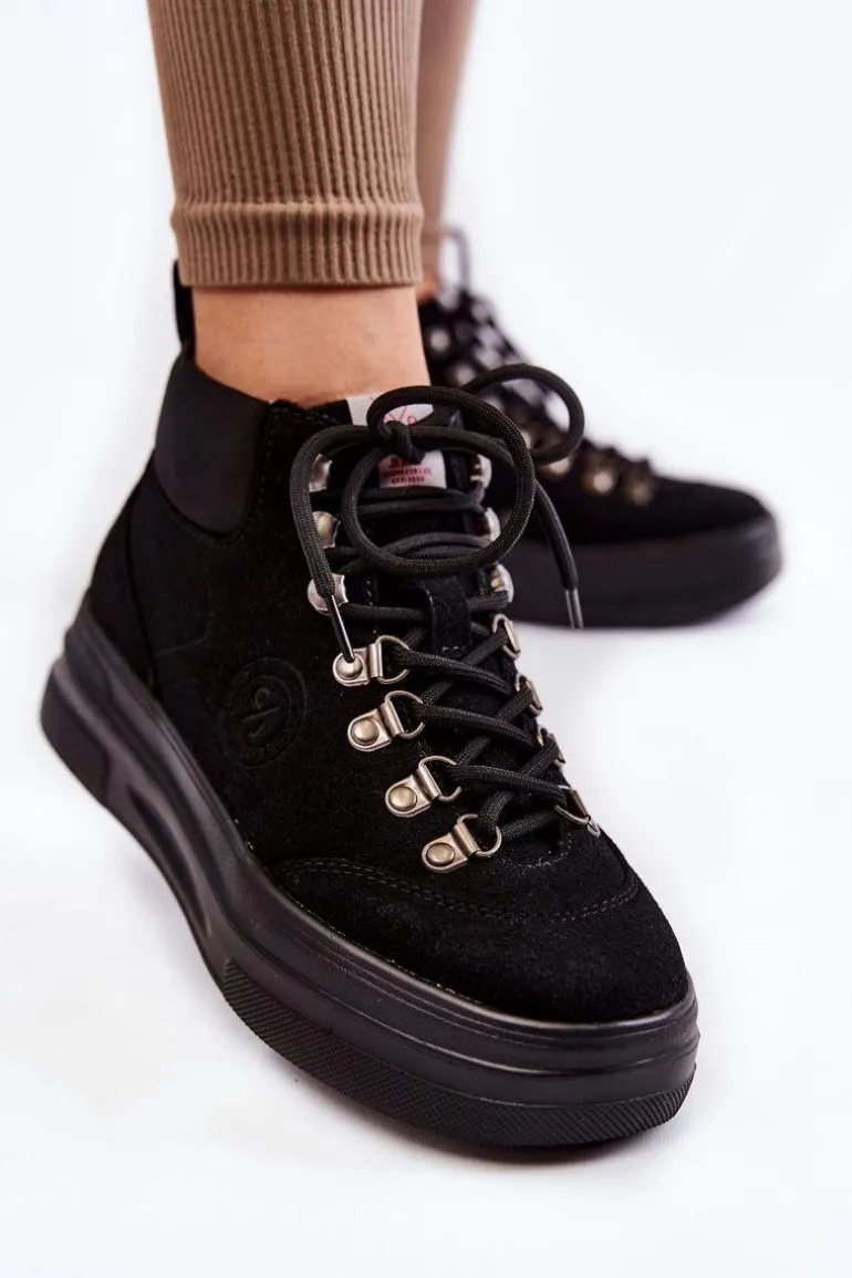 Botki Trapery Cross Jeans KK2R4074C Czarne