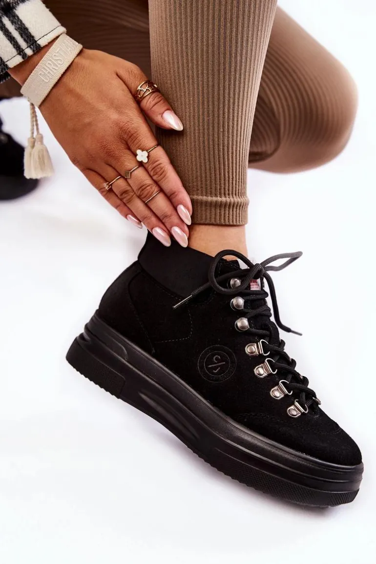 Botki Trapery Cross Jeans KK2R4074C Czarne