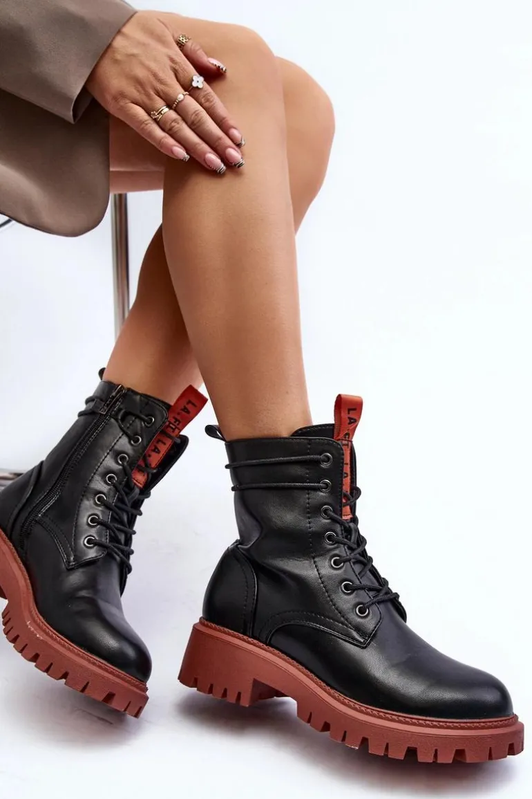 Botki Trapery Damskie La.Fi 250045OR-LA Czarne