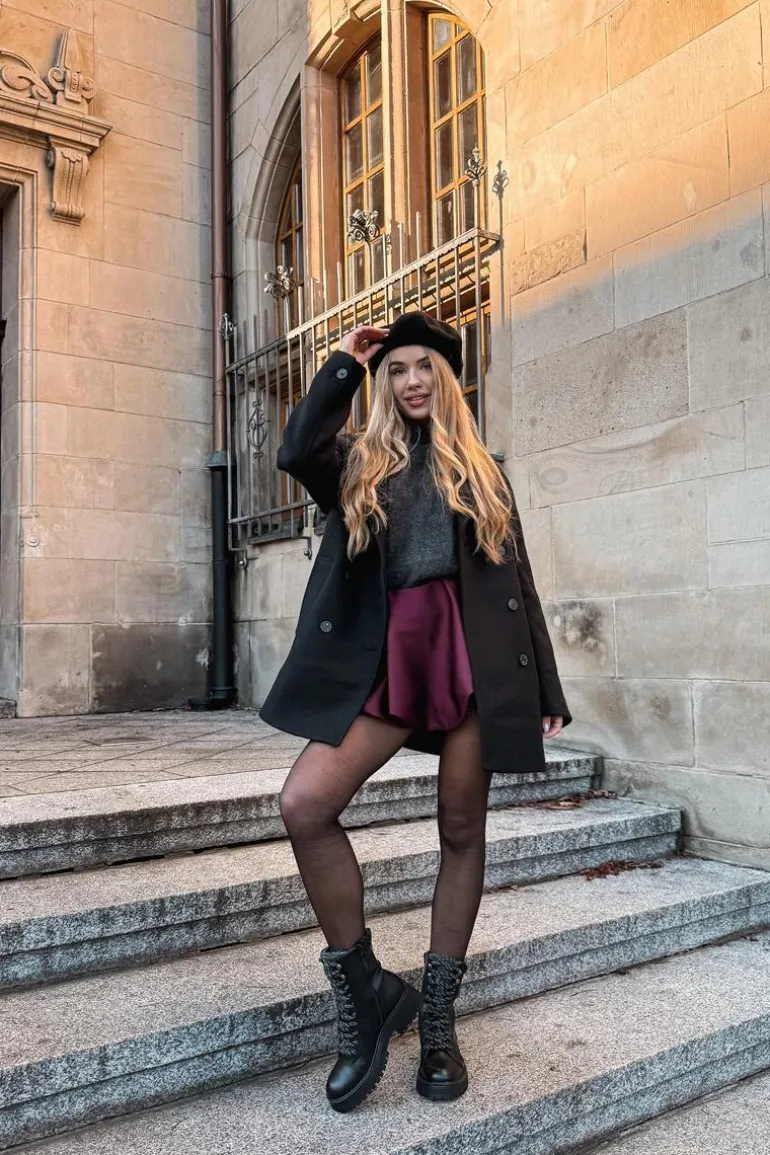 Botki Trapery Damskie Z Eko Skóry Czarne Bellora