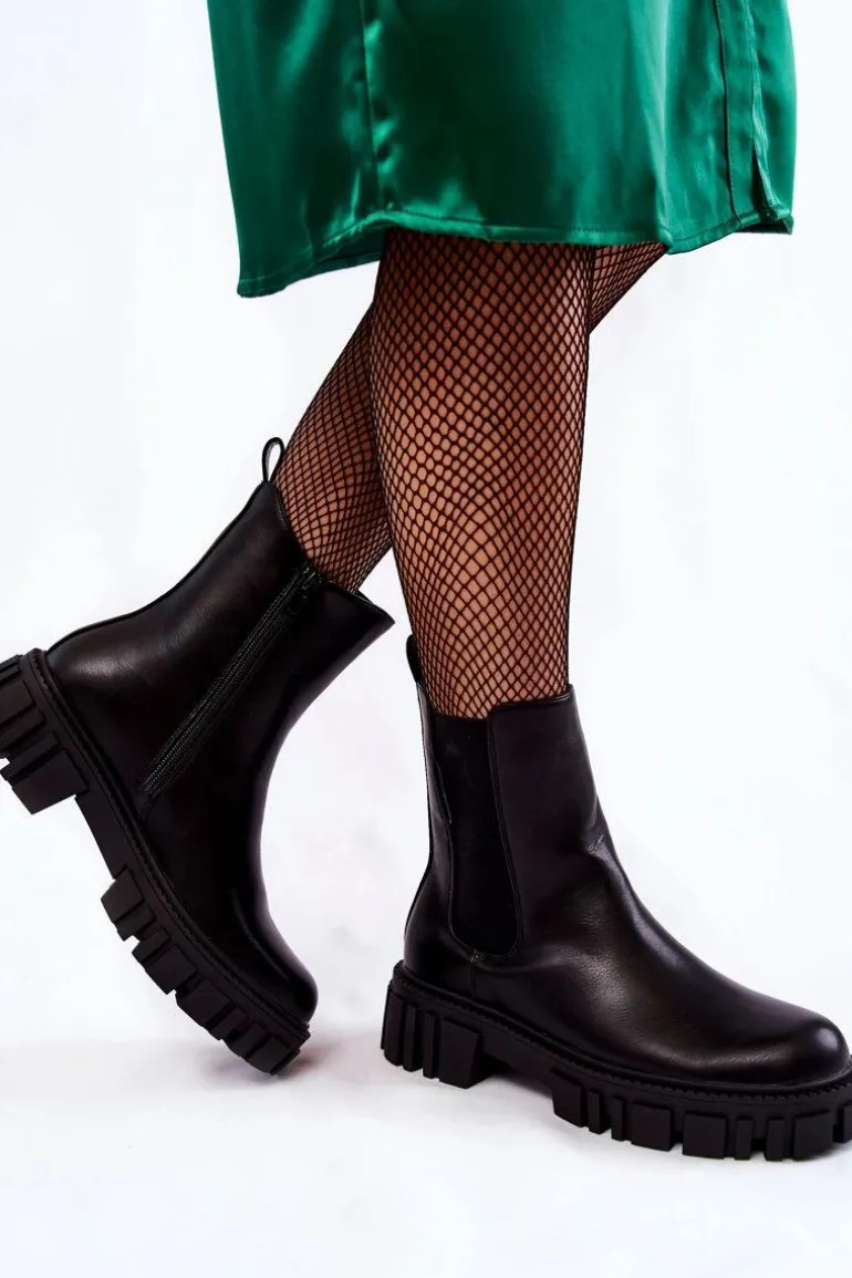 Botki Workery Cross Jeans KK2R4069C Czarne