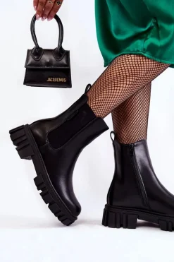 Botki Workery Cross Jeans KK2R4069C Czarne