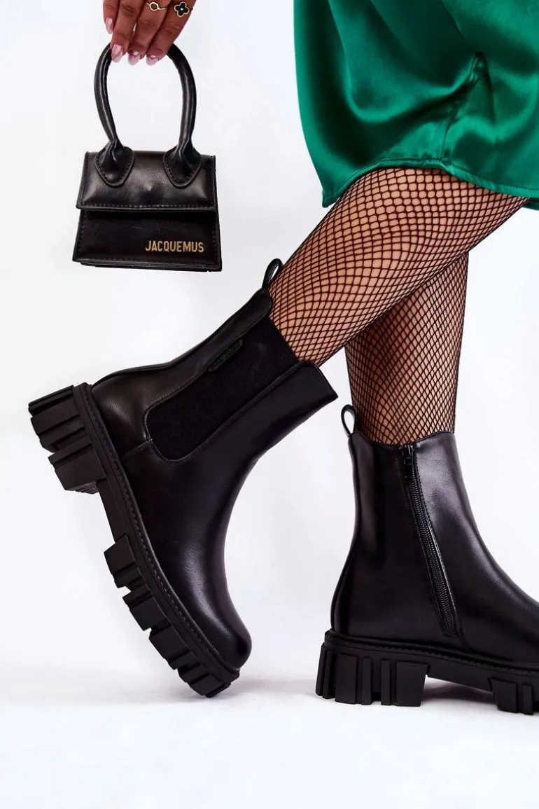 Botki Workery Cross Jeans KK2R4069C Czarne