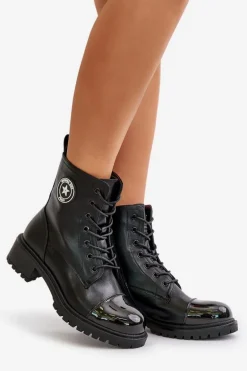 Botki Workery Na Zamek Ocieplane Czarne Soratta