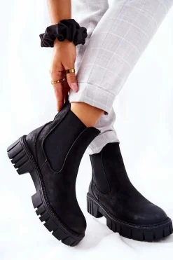 Botki Workery Trapery Ocieplane Sergio Leone TR761 Czarne