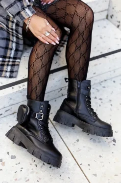 Botki Workery Z Nerką Czarne Olenisse