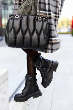 Botki Workery Z Nerką Czarne Olenisse