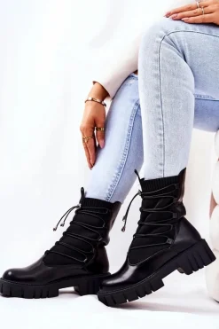 Botki Workery Ze Skarpetą Czarne Connor