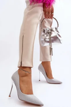 Brokatowe Szpilki Srebrne Tiberona