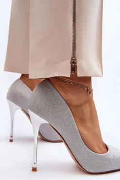 Brokatowe Szpilki Srebrne Tiberona