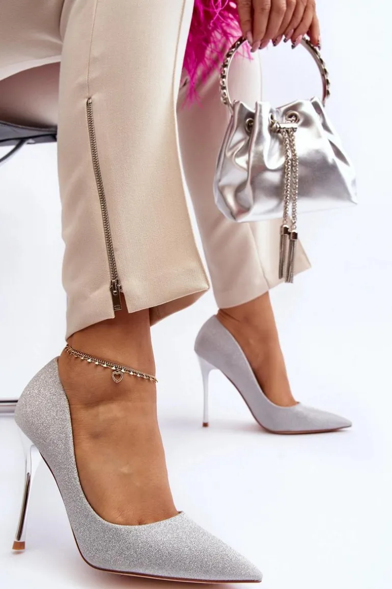 Brokatowe Szpilki Srebrne Tiberona