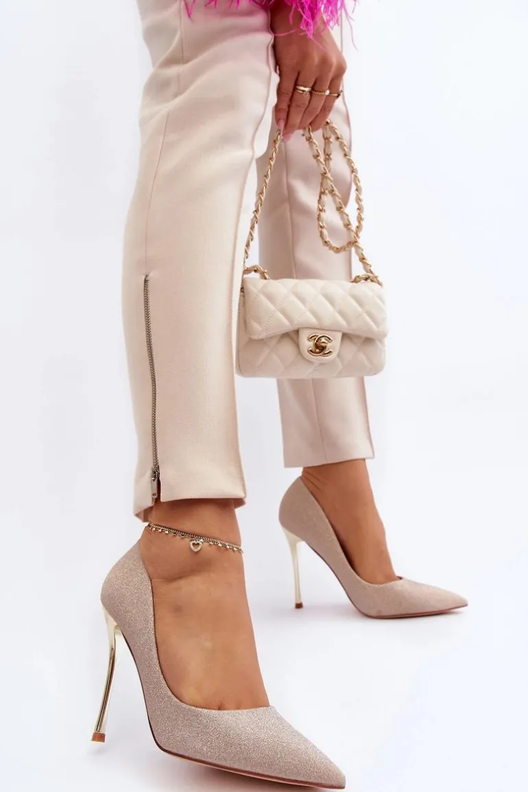 Brokatowe Szpilki Złote Tiberona