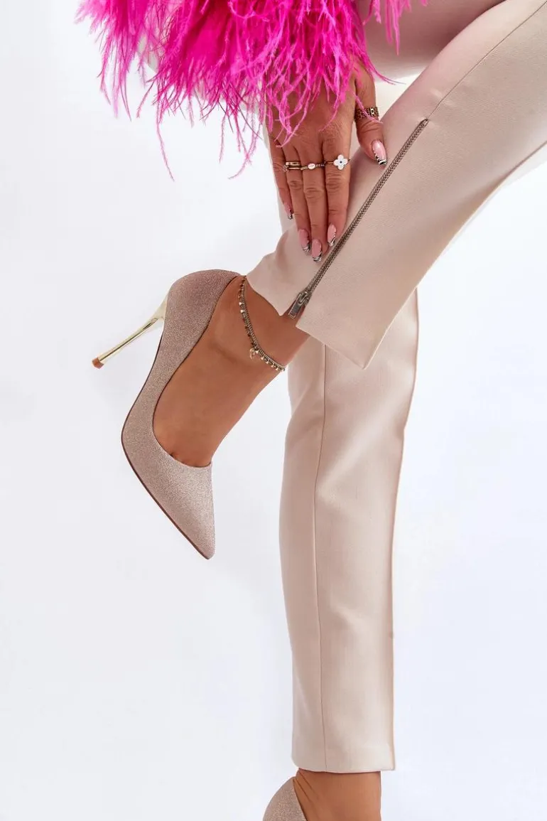 Brokatowe Szpilki Złote Tiberona