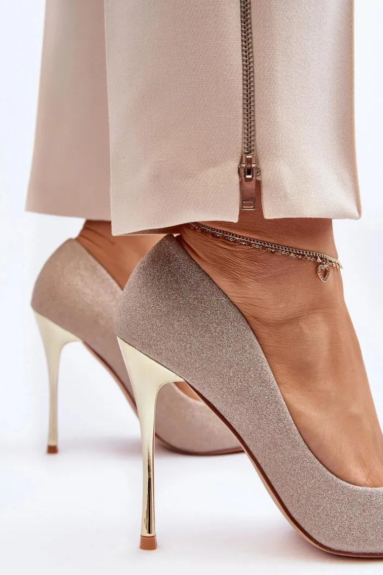 Brokatowe Szpilki Złote Tiberona