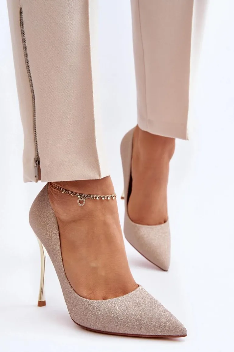 Brokatowe Szpilki Złote Tiberona