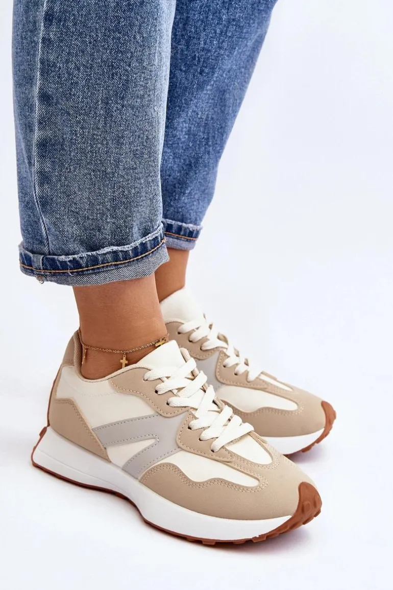 Buty Sportowe Damskie Beżowe Chloette
