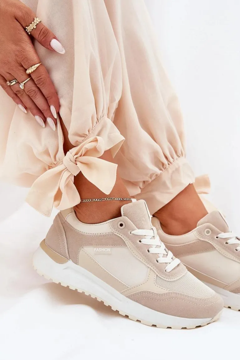 Buty Sportowe Damskie Beżowe Laaksona