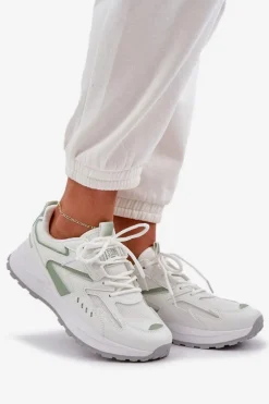 Buty Sportowe Damskie Big Star NN274A095 HI-POLY SYSTEM Biało-Zielone