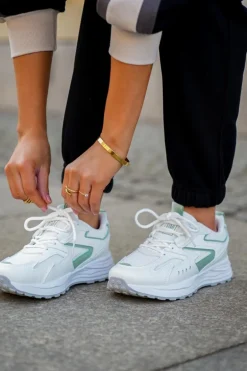 Buty Sportowe Damskie Big Star NN274A095 HI-POLY SYSTEM Biało-Zielone