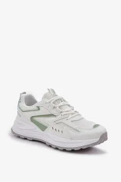 Buty Sportowe Damskie Big Star NN274A095 HI-POLY SYSTEM Biało-Zielone